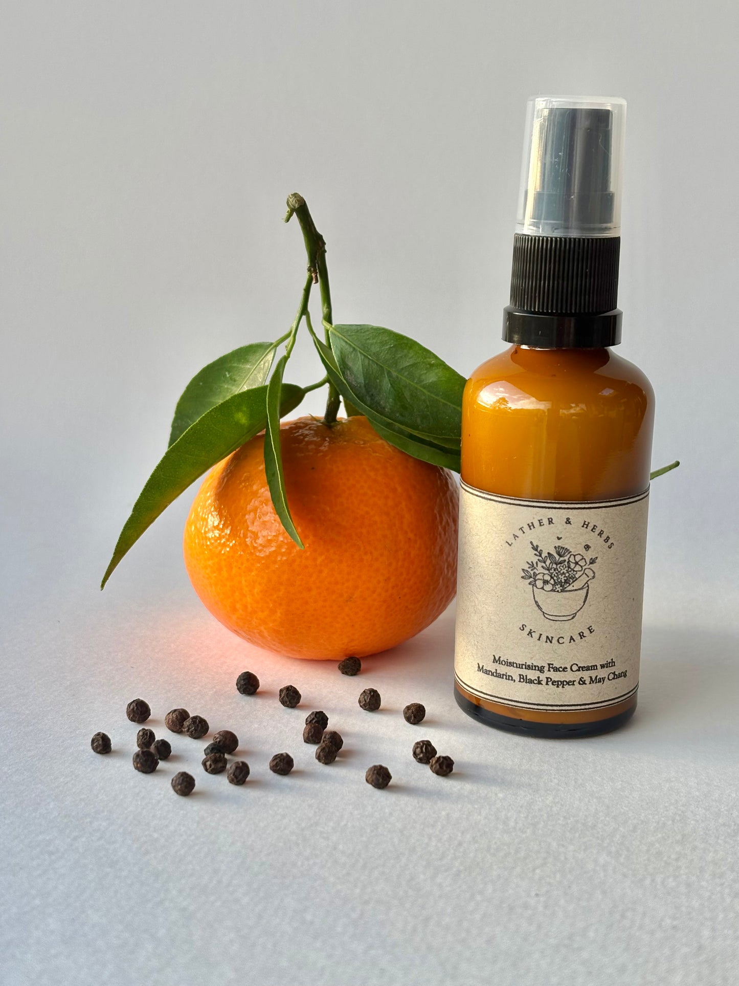 Mandarin, Black Pepper & May Chang Face Cream – Natural Skincare by Lather & Herbs