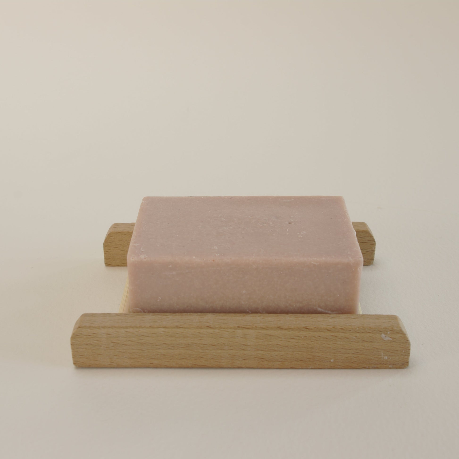 pink himalayan salt soap with geranium